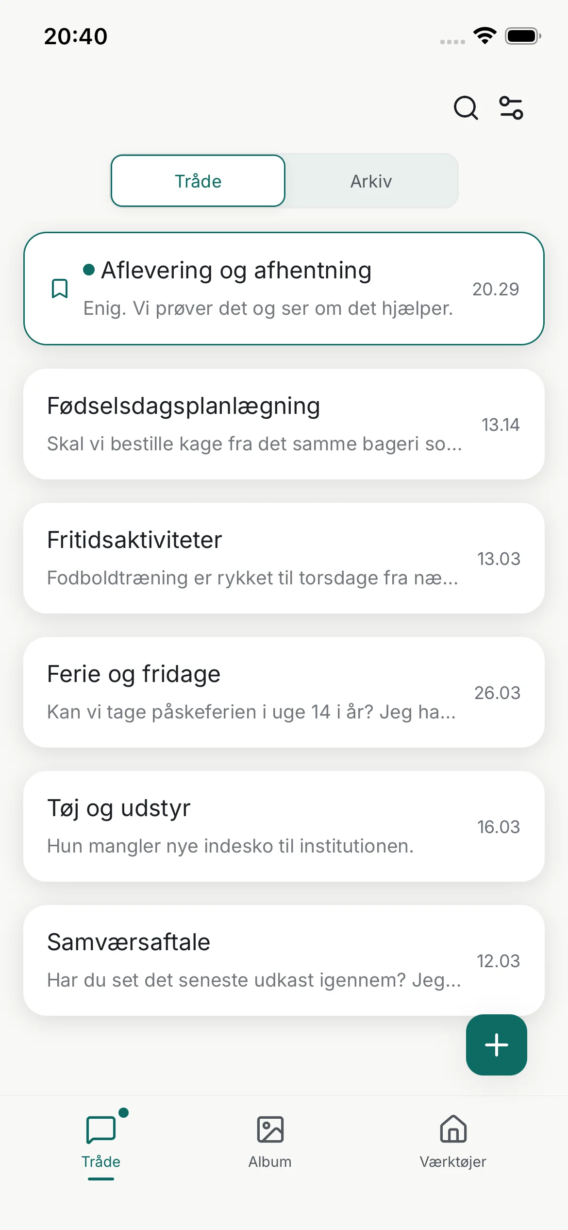 Trådvisning