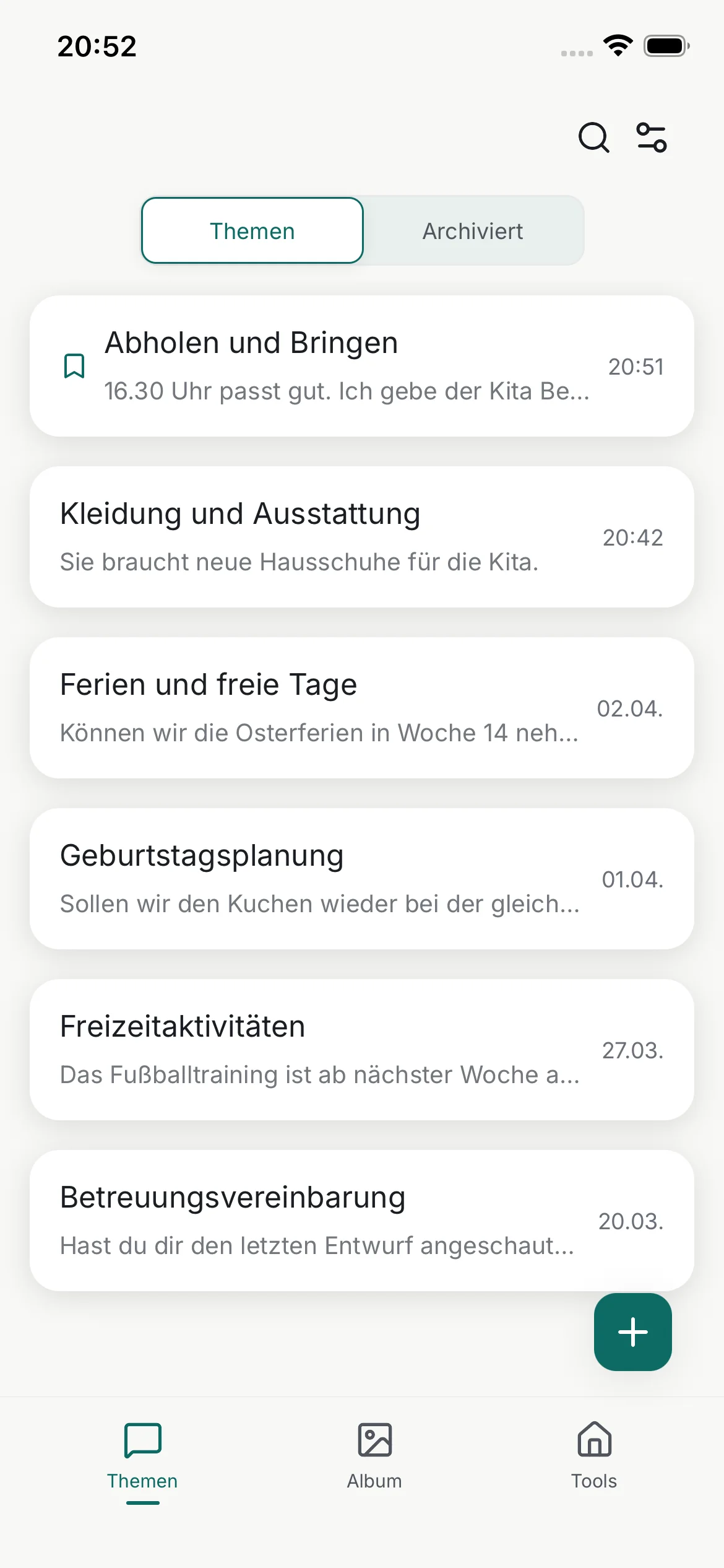 Themenansicht