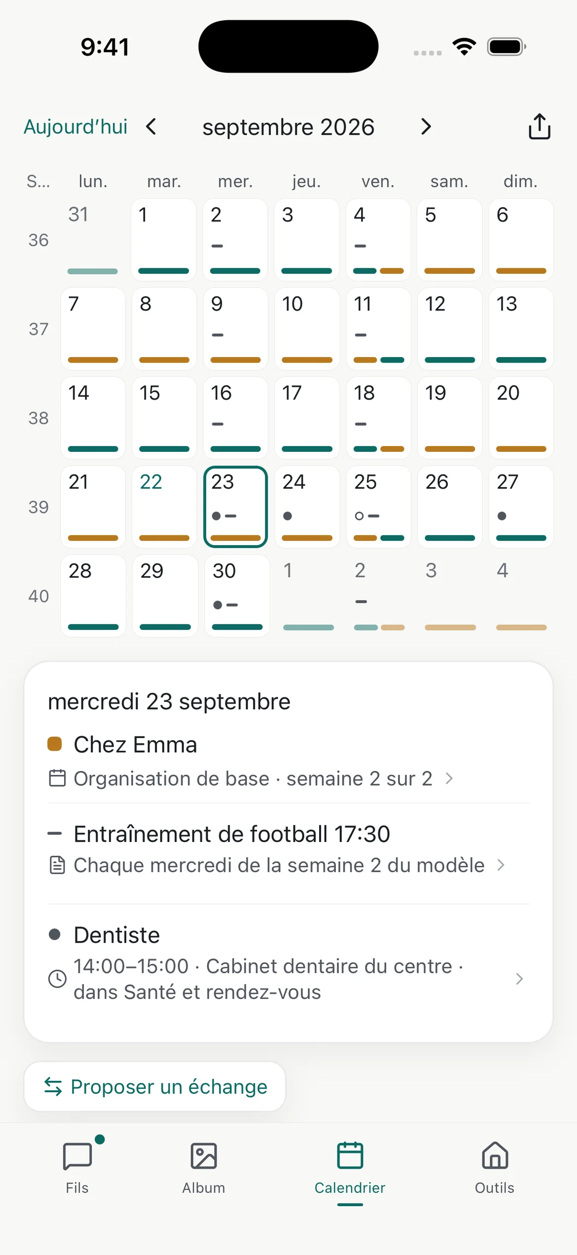 Calendrier de garde