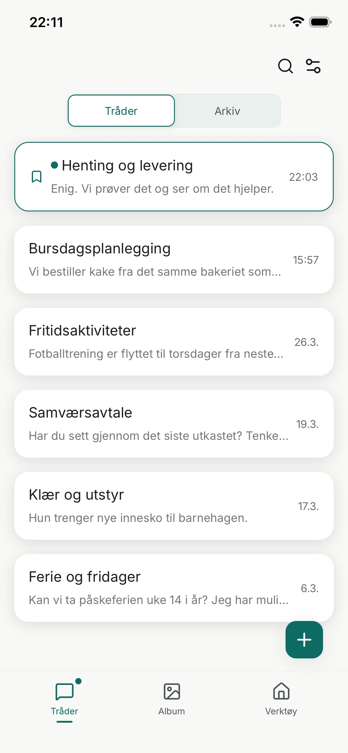 Trådvisning